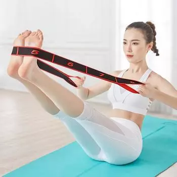 Ремень для йоги, полиэстер, латекс, эластичная лента для латинских танцев, петля для йоги, пилатеса, тренажерный зал, фитнес-упражнения, эспандеры фиолетовый