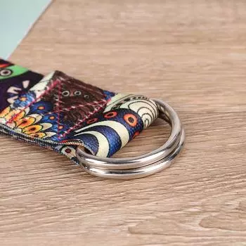 Ремень для йоги, веревка для фитнеса, цветной регулируемый пояс для йоги с принтом, моющийся ремень