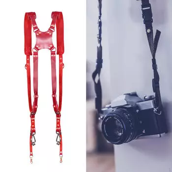 Ремень для камеры. Практичный, удобный для фотографов. Компактный двойной плечевой ремень.