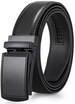 Ремень для No Large Genuine Stepless Suit Present [GOLDLEMON] Мужской, Отверстия, Размер, Тип автоматической блокировки, Кожаный, Регулировка, Бизнес, Повседневный, Ремень, Мужской,