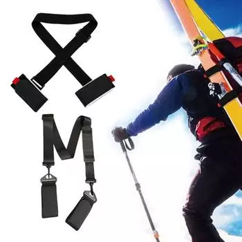 Ремень для переноски лыж Yousheng, плечевой ремень для переноски лыжных палок, регулируемый ремень для крепления сноуборда для переноски вашего лыжного снаряжения