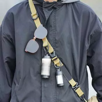 Ремень для переноски на открытом воздухе, регулируемая длина, быстросъемный, расширяемый плечевой ремень хаки