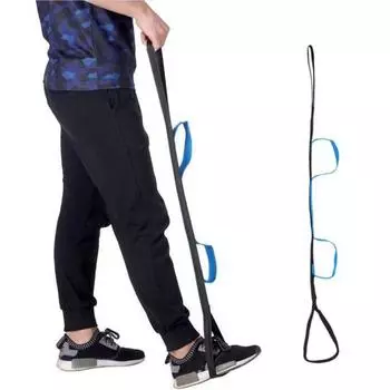 Ремень для подъема ног, длинный подъемник для ног, хирургическое восстановление, реабилитация ног, вспомогательный ремень для пациентов пожилого возраста синий