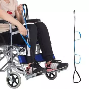 Ремень для подъема ног, длинный подъемник для ног, хирургическое восстановление, реабилитация ног, вспомогательный ремень для пациентов пожилого возраста синий