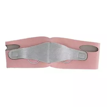 Ремень для похудения лица V-образный дышащий мягкий пояс для подтяжки лица розовый размер M