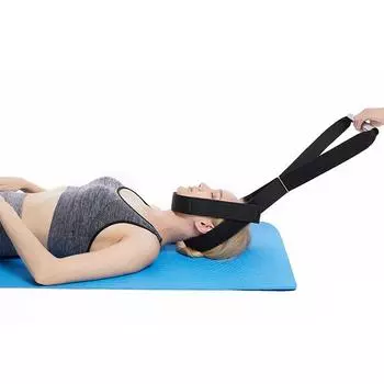 Ремень для растягивания шеи для физиотерапии и восстановления изгиба шеи(черный)