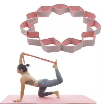 Ремень для растяжки йоги с 11 петлями, физиотерапия, пилатес, балет, танец, растяжка для ног, эластичная лента для домашнего спортзала, тренировка, эспандер синий