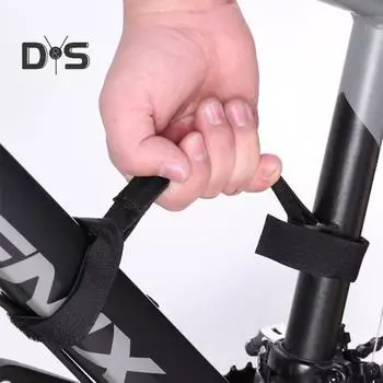 Ремень для ручки велосипеда, прочная нейлоновая лента, универсальный складной ремень для переноски рамы горного шоссейного велосипеда, ремень-подъемник для багажника, аксессуары для велосипеда чёрный