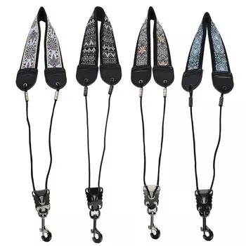 Ремень для шейного ремня с вышивкой для альт-тенор-саксофона, регулируемые аксессуары для инструментов с металлическим крючком TS08 Sunflower