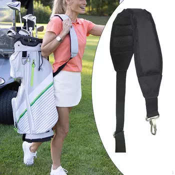 Ремень для сумки для гольфа, регулируемые аксессуары, нескользящая многофункциональная мягкая замена для тележки чёрный