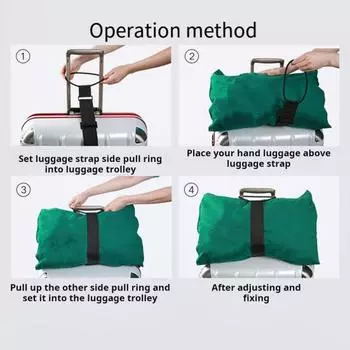 Ремень для упаковки чемодана Yousheng, эластичный ремень для крепления чемодана с пряжками для надежного закрытия, регулируемый ремень для багажа без помощи рук для ковриков для йоги