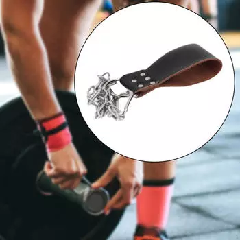 Ремень для загрузки гантелей с цепочкой, многофункциональное крепление для ремня для отжиманий, подтягивания чёрный