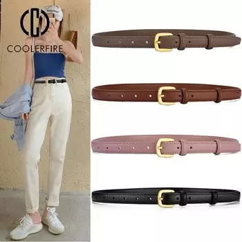 Ремень для женщин из искусственной кожи, модный повседневный брендовый женский ремень высокого качества для платьев, женский ремень для джинсов, белый ремень DT177 105CM чёрный