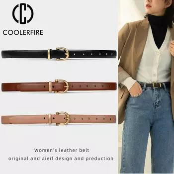 Ремень для женщин из натуральной кожи, повседневные платья, джинсы, высококачественный роскошный дизайнерский ремень, модный женский ременьLB2227 China&80cm чёрный