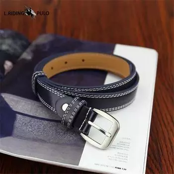 Ремень для женщин Прочный ремень для женских брюк Универсальный корейский стиль Горячая распродажа Ретро мода Настоящая пряжка Декоративный ремень 100cm чёрный