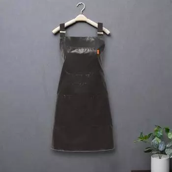 Ремень фартук карманы дизайн маслостойкая гладкая поверхность полезная повязка на спину кулинария для кофейни синий