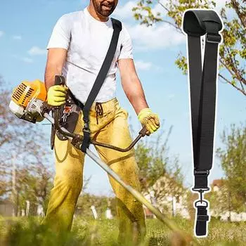 Ремень газонокосилки Регулируемая конструкция с пряжкой Удобный нескользящий износостойкий прополочный станок Фиксированный плечевой ремень Товары для дома чёрный