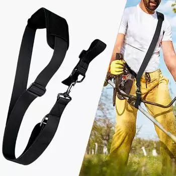 Ремень газонокосилки Регулируемая конструкция с пряжкой Удобный нескользящий износостойкий прополочный станок Фиксированный плечевой ремень Товары для дома чёрный