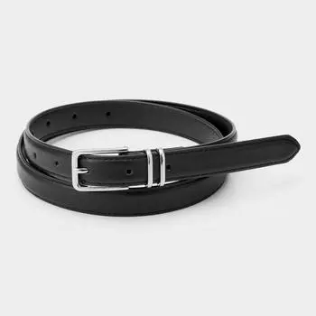 Ремень GU by Uniqlo с двойной металлической петлей 09 BLACK/ONE SIZE