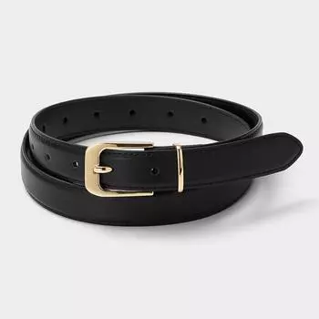 Ремень GU by Uniqlo с металлической петлей 09 BLACK/ONE SIZE