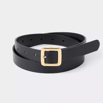 РЕМЕНЬ GU MINI С КВАДРАТНОЙ МЕТАЛЛИЧЕСКОЙ ПРЯЖКОЙ