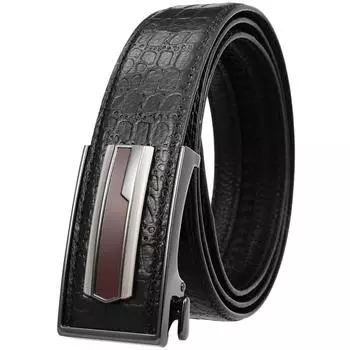 Ремень из 3-х частей из коровьей кожи первого слоя, автоматическая внутренняя пряжка, мужской ремень Ly36-31783-5 110cm-130cm