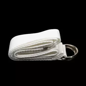 Ремень из холста с пряжкой из двух колец, сто универсальных джинсовых ремней, украшение для летних брюк для студентов без проколов One Size белый