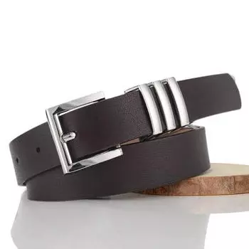 Ремень из искусственной кожи для джинсов, женский, с несколькими отверстиями, регулируемый, с металлической пряжкой, для рубашек, платьев чёрный