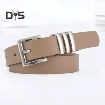 Ремень из искусственной кожи для джинсов, женский, с несколькими отверстиями, регулируемая металлическая пряжка, пояс для рубашек, платьев, шорт, пояс хаки