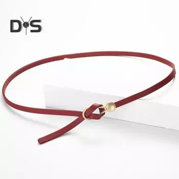 Ремень из искусственной кожи, однотонный ремень с пряжкой, тонкий ремень, женский свитер, платье, пальто, одежда, аксессуар кофейный