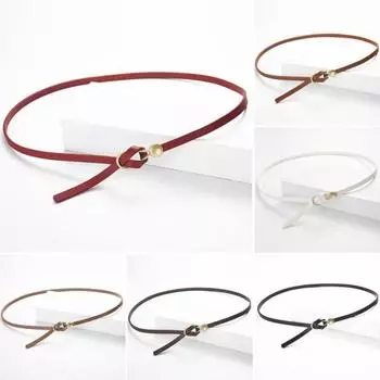 Ремень из искусственной кожи, однотонный ремень с пряжкой, тонкий ремень, женский свитер, платье, пальто, одежда, аксессуар хаки