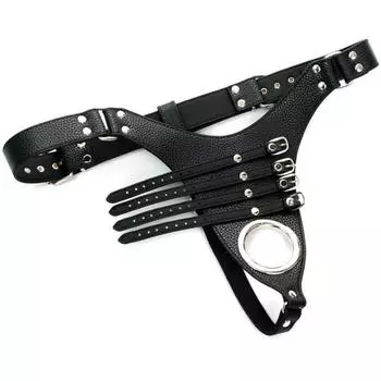 Ремень из искусственной кожи с кольцом, регулируемый по талии для мужчин