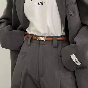 Ремень из искусственной кожи с металлической пряжкой, тонкий боковой пояс для платья, элегантный тонкий пояс для вечеринки хаки