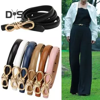 Ремень из искусственной кожи с застежкой-молнией, пуговицами в форме банта, множеством отверстий, регулируемой длиной, тонкий пояс хаки