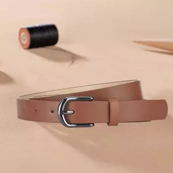 Ремень из искусственной кожи Yousheng для мужчин и женщин с геометрической металлической пряжкой, регулируемый дизайн, пряжка из сплава, уличный стиль, пояс для повседневной носки чёрный