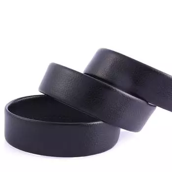 Ремень из микрофибры с автоматической пряжкой, устойчивый к царапинам, с узором личи, мужской деловой ремень из искусственной кожи 135cm