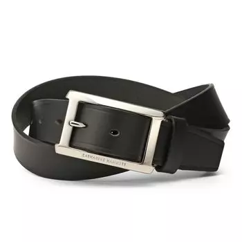 Ремень из натуральной кожи 506028 черный [Catherine Hamnett] мужской [01]