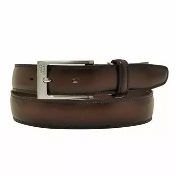 Ремень из натуральной кожи 507019 шоколадный [Takeokikuchi] мужской [12]