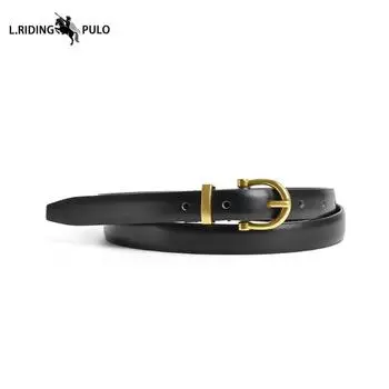 Ремень из натуральной кожи для женщин, Ретро женский ремень, Простой и универсальный модный ремень для джинсов и брюк 100cm чёрный