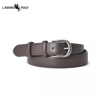 Ремень из натуральной кожи для женщин, Ремень из коровьей кожи для брюк, Ретро, Повседневный и Универсальный ремень для женщин 105cm темно-коричневого