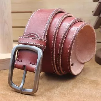 Ремень из натуральной кожи первого слоя из натуральной кожи растительного дубления с пряжкой для мужчин, прямые продажи 105cm хаки