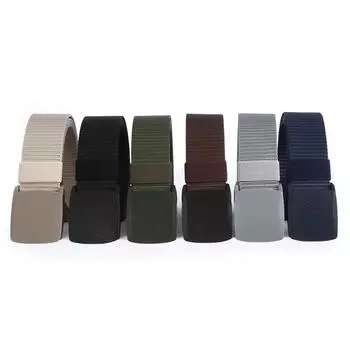 Ремень из полиэстера и парусины для отдыха на природе с пластиковой пряжкой - быстросохнущий, тактический стиль для мужчин и женщин 120cm синий