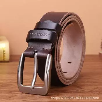 Ремень мужской модный комбинезон мужской натуральная кожа чистая коровья кожа повседневный ручной работы ретро пряжка джинсовый ремень 105cm