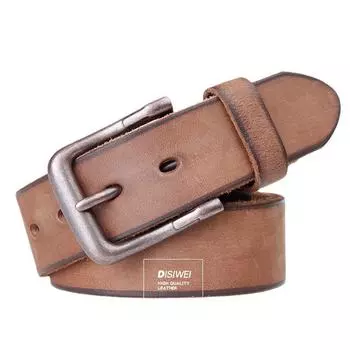 Ремень мужской повседневный кожаный ремень мужской ремень матовый ремень из коровьей кожи первого слоя высококачественный ремень из коровьей кожи 110cm коричневый