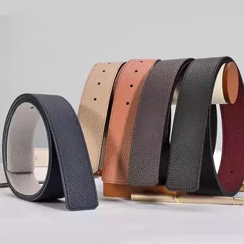 Ремень мужской премиум Luv кожаный без свинца роскошный сменный ремень ремень для тела без пуговиц головка чистая коровья кожа 100cm