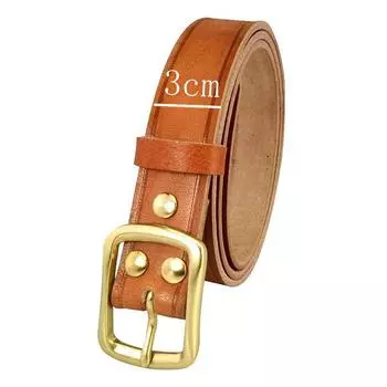 Ремень мужской среднего возраста с пряжкой-булавкой, крепкий, из коровьей кожи, пожилой, старомодный, электрик, горнодобывающая промышленность, труд, страхование, инструменты, медная пряжка, ремень 110-130 cm