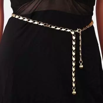 Ремень на талию с кисточками и цепочкой для девочек, металлический женский тонкий пояс, корейский пояс, украшение для платья A