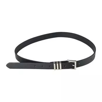Ремень однотонный из искусственной кожи с квадратной пряжкой, регулируемый пояс, корсетный ремень, женский поясной ремень чёрный