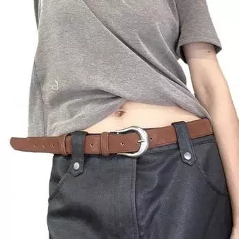 Ремень осень и зима повседневный матовый серебряный пряжка замша пряжа американский ретро коровья кожа замша ремень для женщин 105*2.8 чёрный