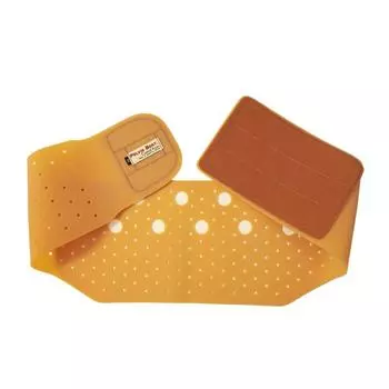 Ремень поясной из сырой резины широкий M бежевый